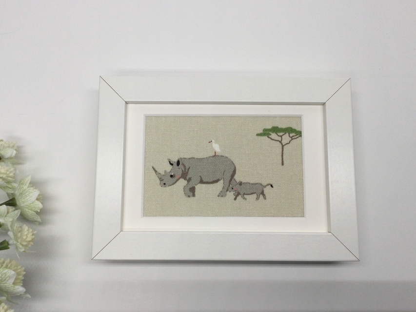 Rhino and Baby Nursery Picture