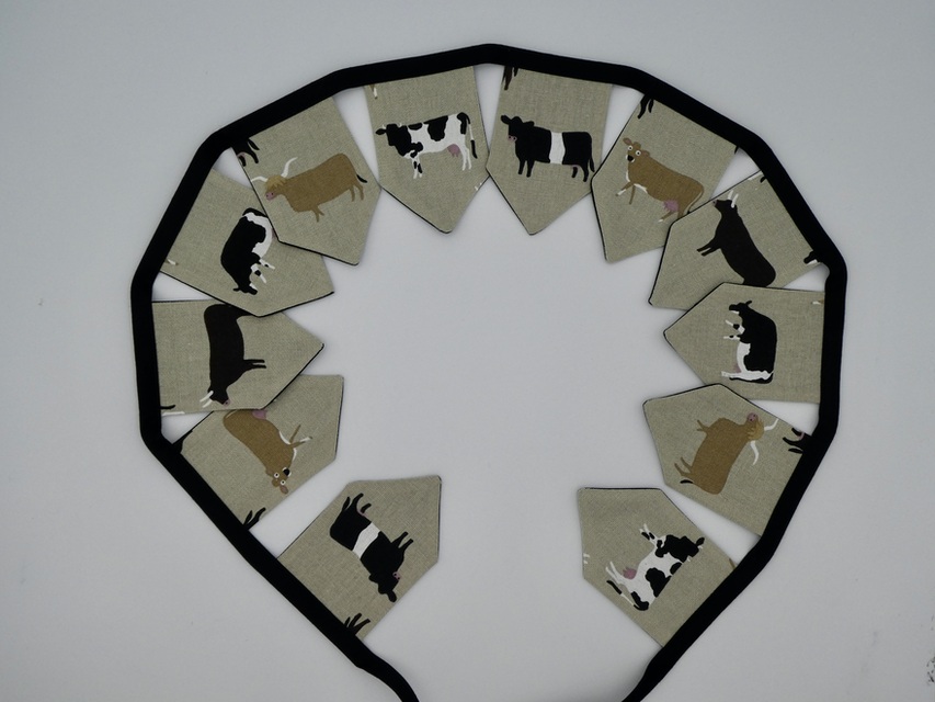 Cows Mini Bunting, Fabric Wall Hanging Decoration
