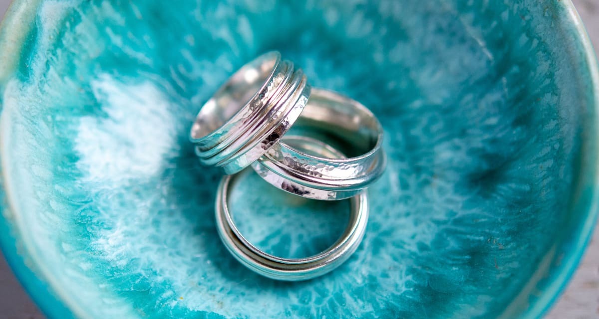 Spinner Ring Sterling Silver, Handmade